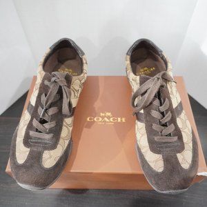 ***NO BOX**** COACH Kelson Outline Signature/Suede Brown Black